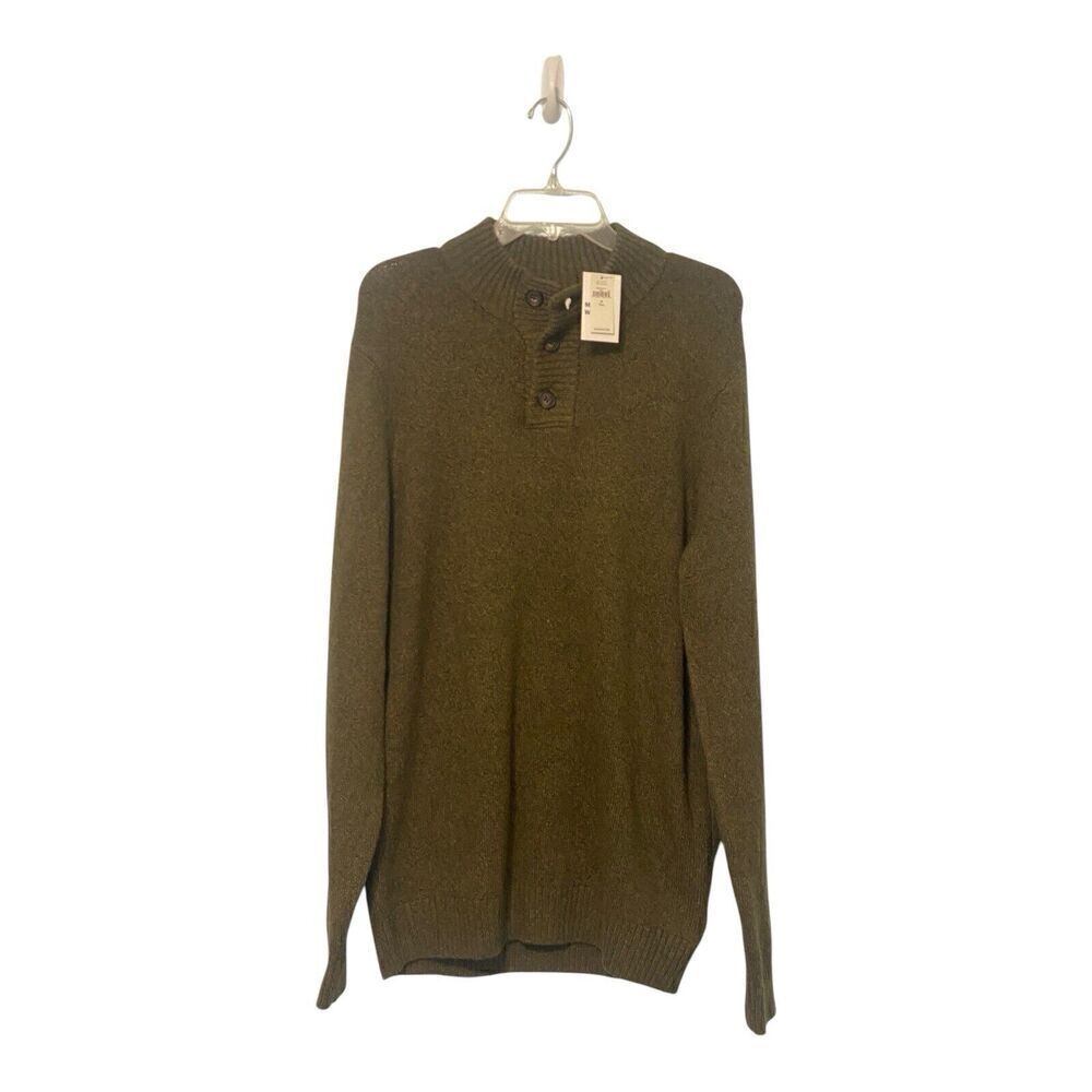 NWT Old Navy Greenish Soft Button SWEATER M Tall - Picture 1 of 10